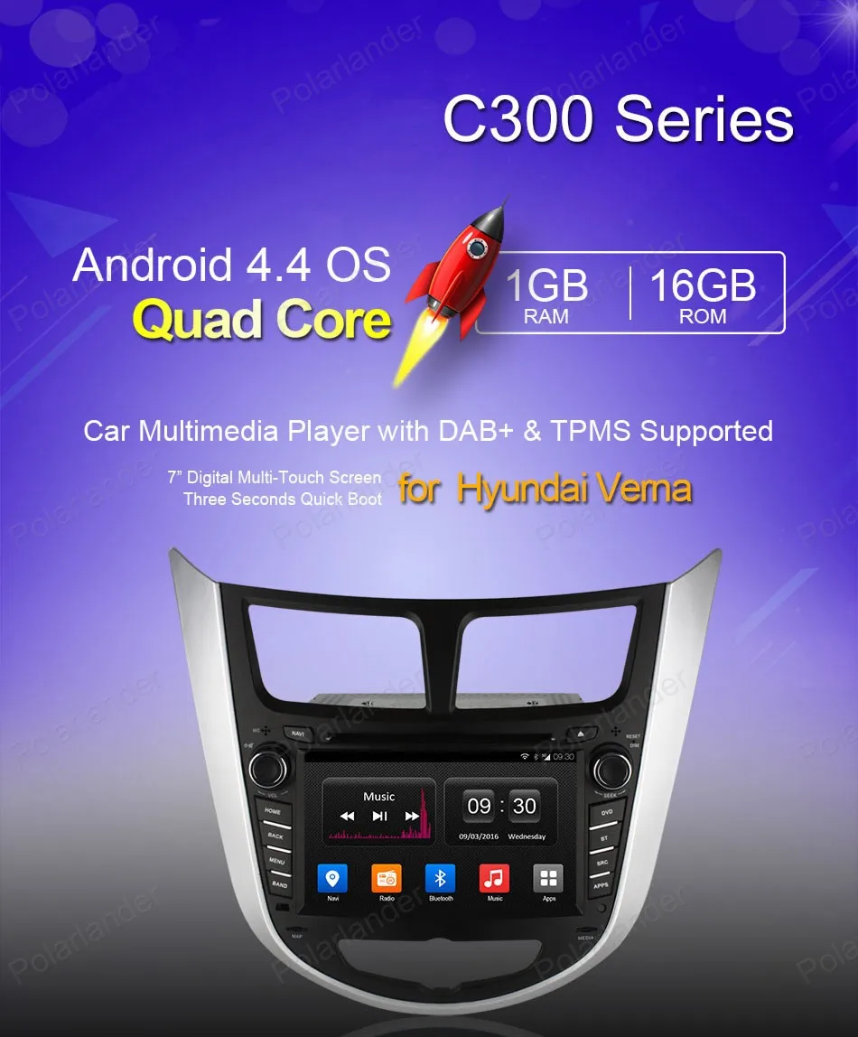 Автомобильный dvd плеер с четырехъядерным процессором 1024*600 Android 4 для Hyundai Solaris accent