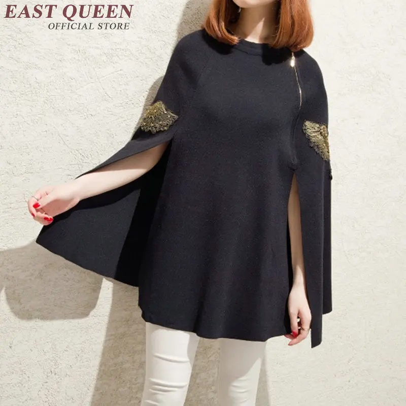 New arrival 2018 woman sweater pullovers long sleeve womens cloak handmade beaded fashion free size AA3087 YQ |