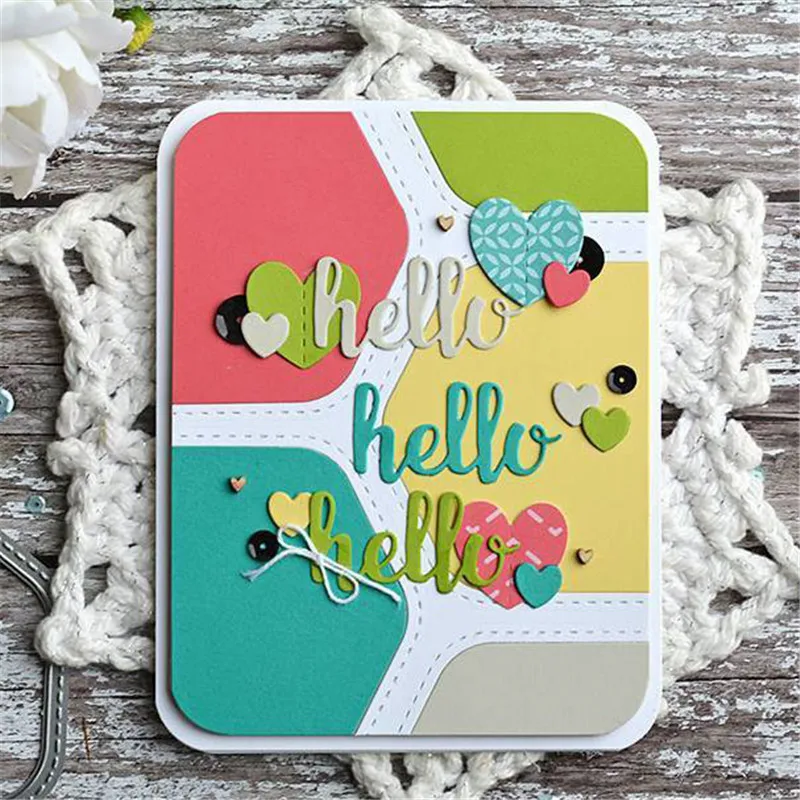 GJCrafts Hello& Thanks буквы штампы металлические Вырубные штампы новые ремесленные штампы Скрапбукинг альбом тиснение трафарет вырубной Декор