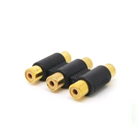 10pcs gold f to f 3rca cable joiner coupler component adapter