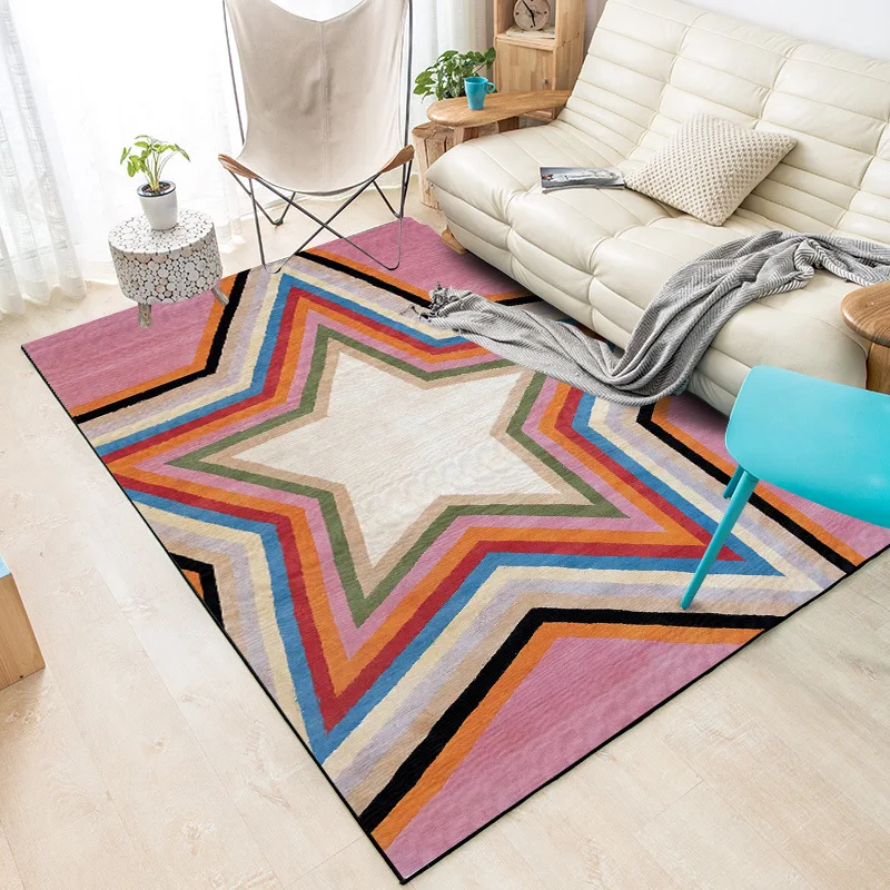 

Fashion Pink Pentagram Soft Flannel Carpets Yoga Mat Hallway Carpet Home Area Rugs Parlor Round Decor Rug/Tapetes tapis salon