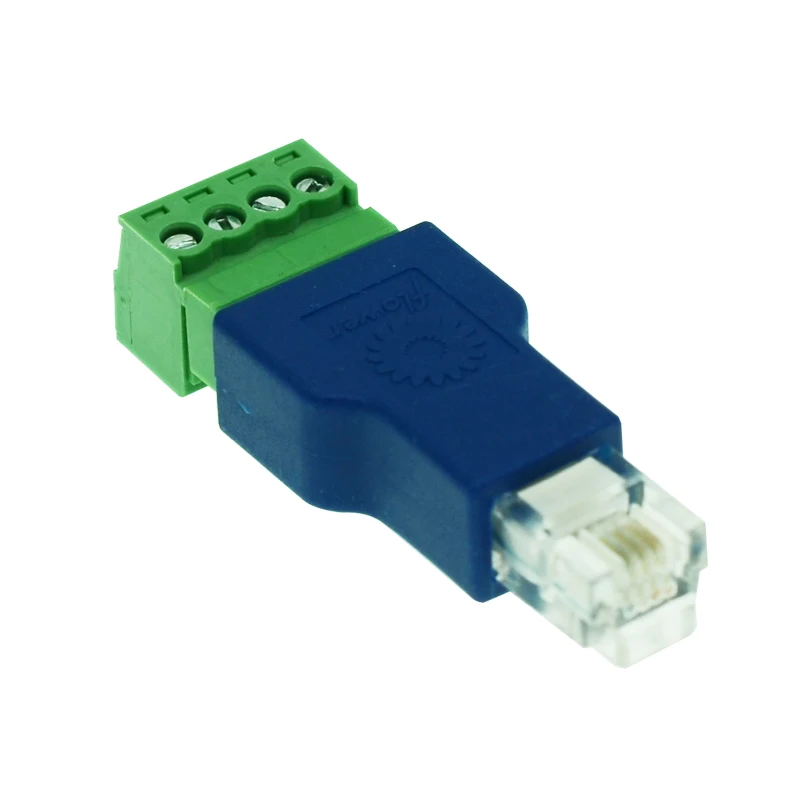 5pcs RJ11 to Screw Terminal Adaptor Male 4 Pin connector splitter for CCTV DVR accessory | Обустройство дома