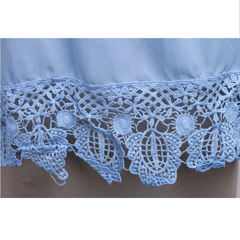 Модная Летняя женская кружевная Повседневная Блузка с открытыми плечами и