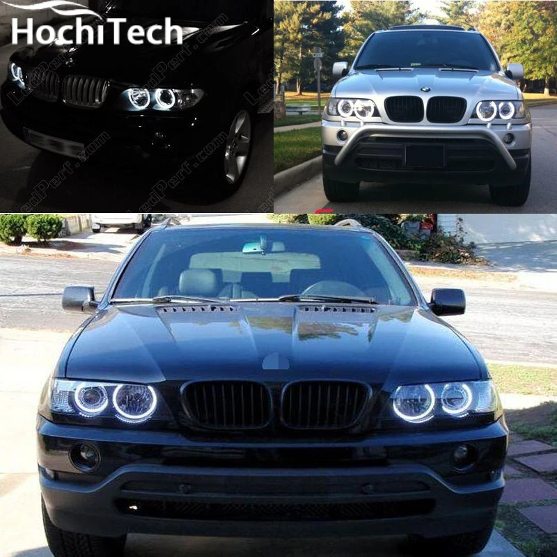 Отличный SMD 5050 светодиодный Белый налобный фонарь halo angel demon eyes kit для BMW E53 X5 1999 2000