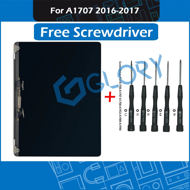 Серебристый A1707 ЖК-экран полная сборка 661-06376 661-08031 для Macbook Pro retina 1" сенсорная панель A1707 дисплей год