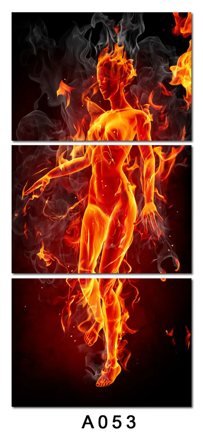 Обнаженная Женщины Тела Холсте Картины 3 Панель Современная европа Леди Девушка