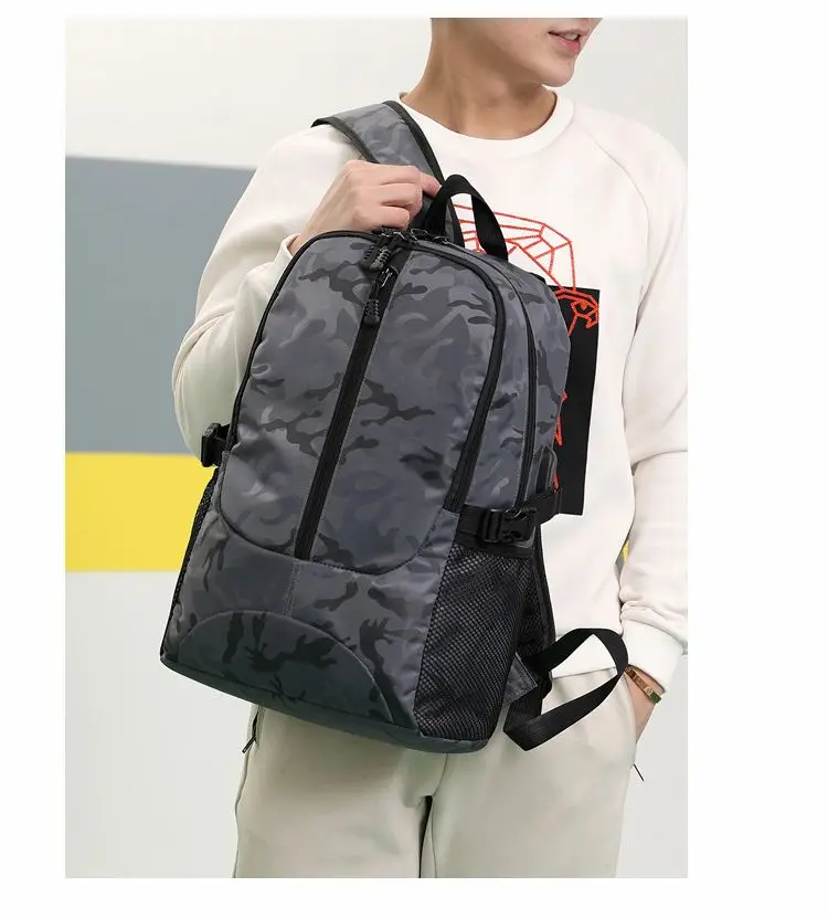 Oxford Men Backpack Camouflage Waterproof Male School Travel Notebook Bagpack USB Charing Tactical Mochila Mujer CJ899 | Багаж и сумки