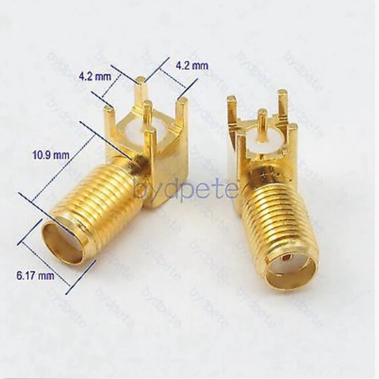 Гнездовой разъем SMA для монтажа печатной платы квадратный радиочастотный