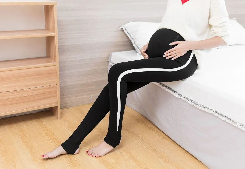 

High Waist Adjustable Womens Maternity Leggings Pregnant Tights Winter Fleece Warm Pantyhose Supportive Over Belly Stockings