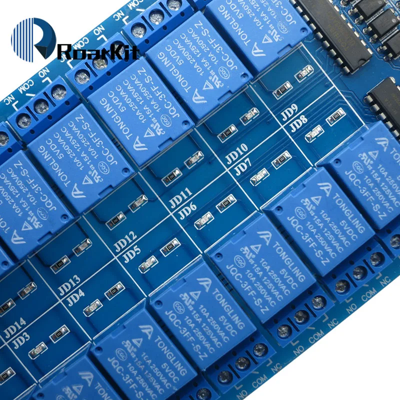 5 в 12 В 16 канальный релейный модуль Интерфейсная плата для Arduino PIC ARM DSP PLC с защитой для оптронной пары LM2576 power