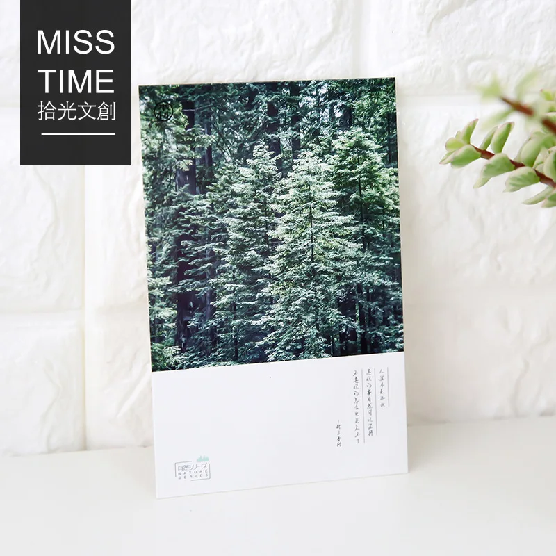 30pcs/lot The Forest Green Plants Kawaii Cartoon Postcards Cute DIY Envelop Gift Card Creative Bookmark Wholesale|envelope kawaii|postcards