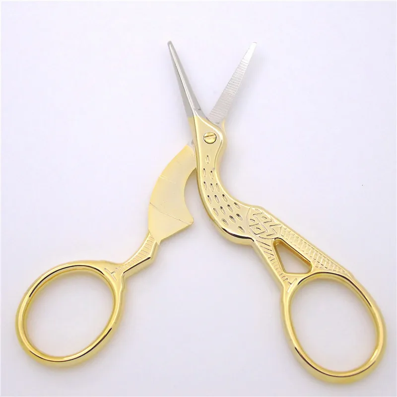 1 PC Vintage Gold Crane Shape Stork Embroidery Sewing Tools Measures Retro Craft Shears CrossStitch Scissors P15 | Дом и сад