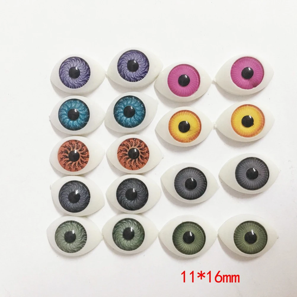 

Oval Hollow Back Doll Eyes Dollfie Eyeballs Toys 18pcs 9 Pairs & Hobbies Random Color Accessories