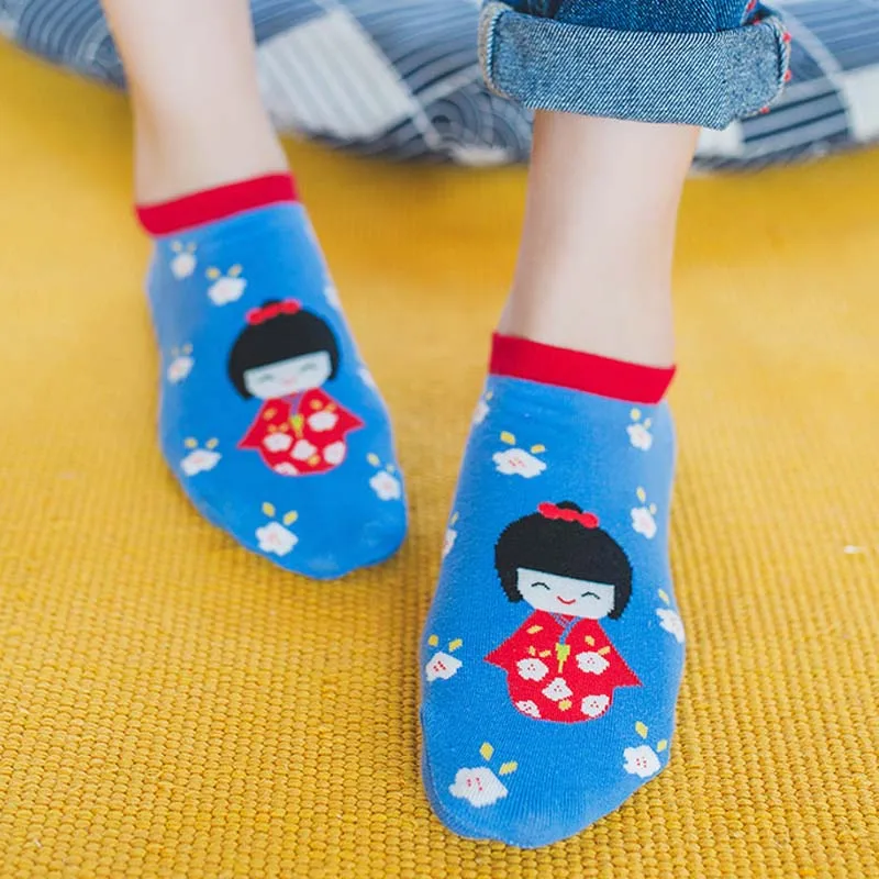 Новые японские Мультяшные модные креативные хлопковые носки прямые женские