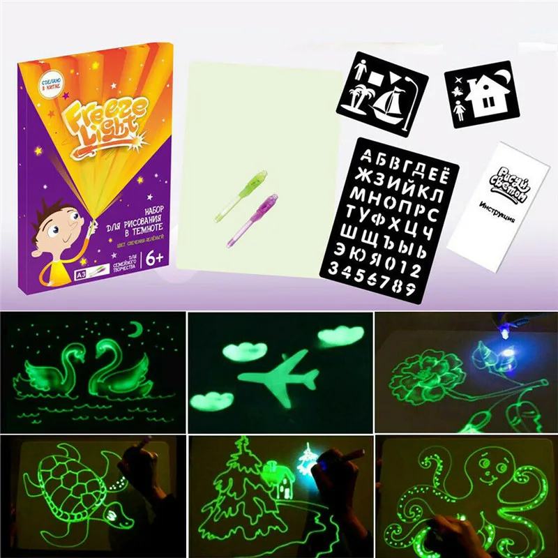 Новинка 2019 флуоресцентная доска для рисования светильник веселая и развивающая