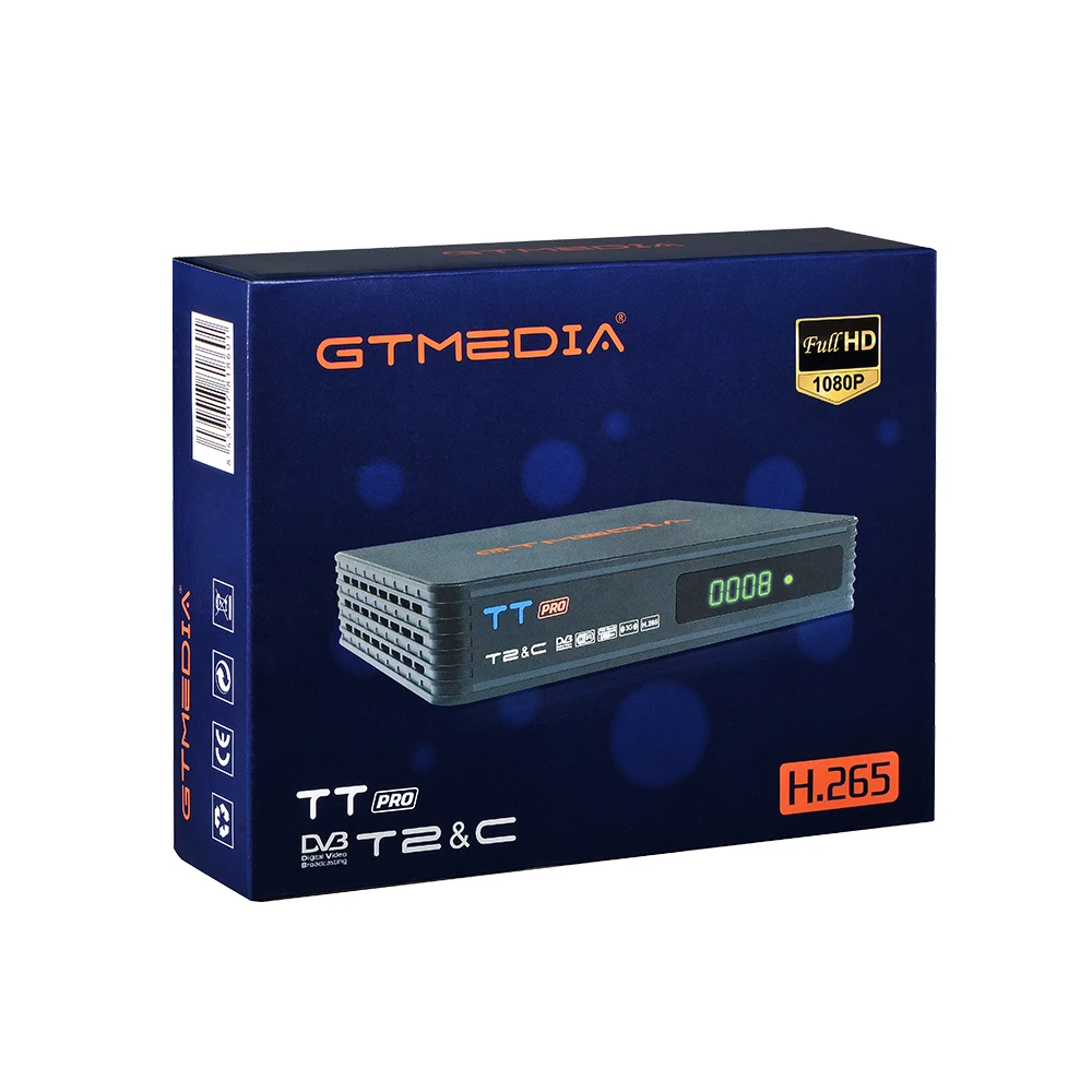GTmedia TT PRO HD DVB-T2 ТВ спутниковый ресивер ТВ коробка DVB T2 наземный ресивер HDMI телеприставка для России/Европы/Португалии