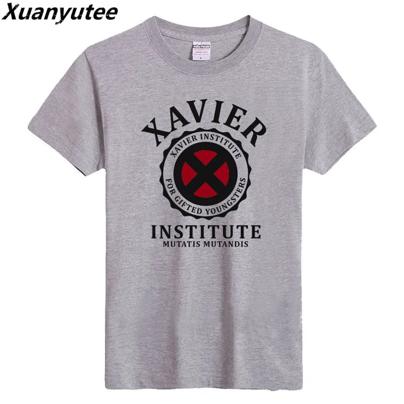 Xuanyute Xavier Institute T-shirt Men Summer Cotton O-neck Short Sleeved EU S 3XL Big Yard Casual Fit Print Gift Tee Shirt Homme | Мужская