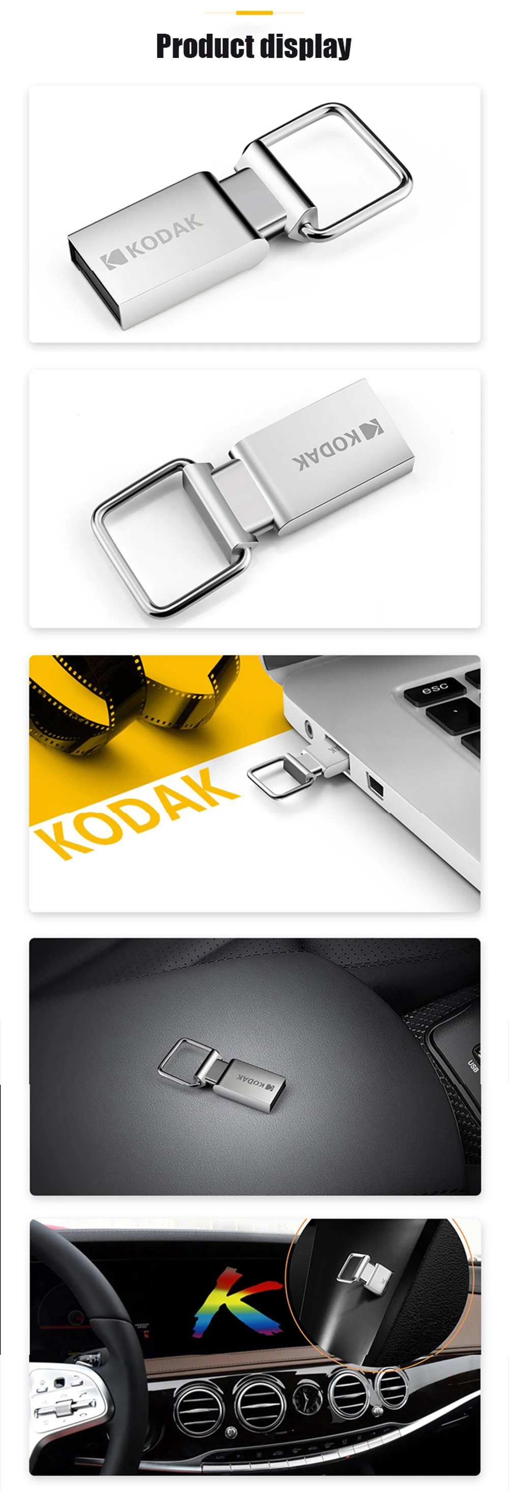 Kodak мини металлический флеш-накопитель K112 16GB USB флеш-накопитель 32GB флеш-карта памяти 64GB U диск USB2.0 флешка