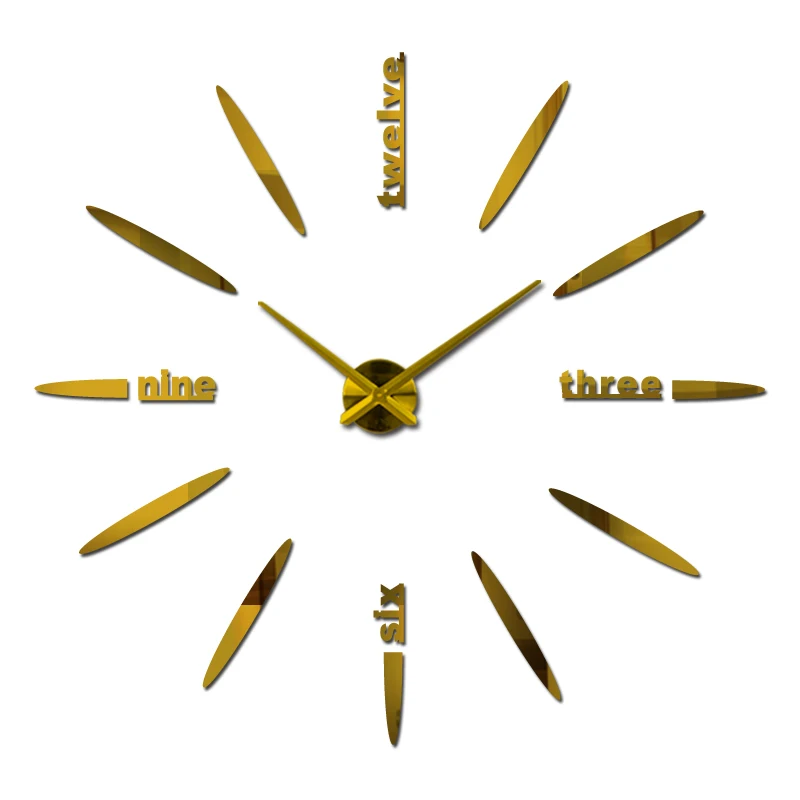 2019 new sale 3d diy wall clock clocks horloge watch Acrylic mirror stickers real Living Room Quartz Europe stickers|clock feet|clock poemsclock