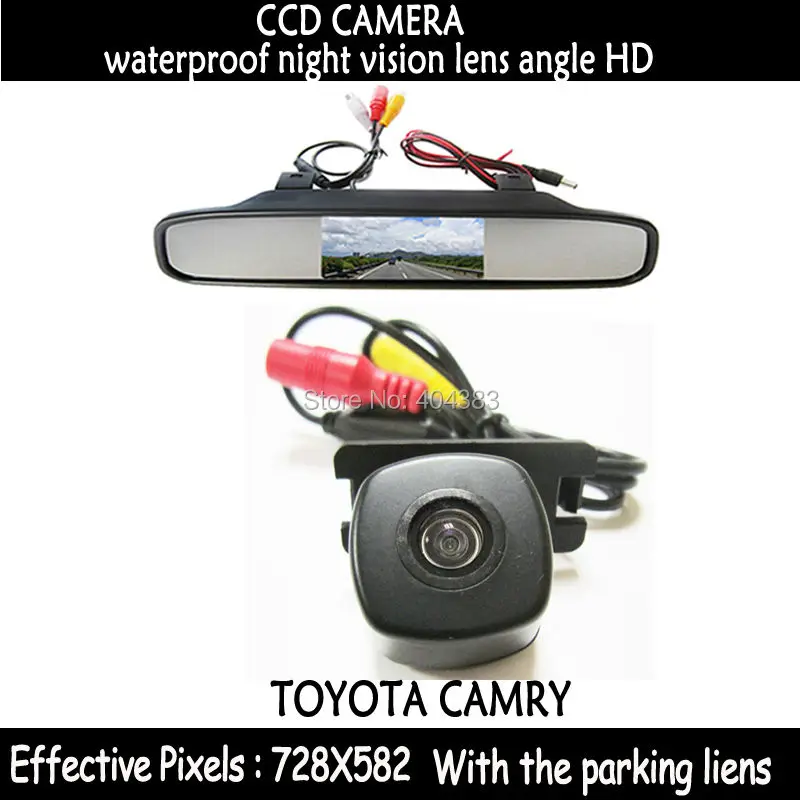 Система автопарковки для Toyota camry 2008 HD CCD Автомобильная камера заднего вида + 4 3