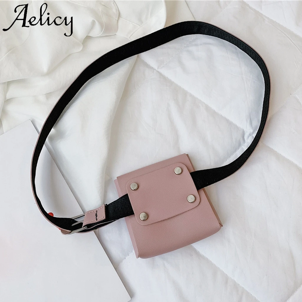 Женская сумка мессенджер Aelicy однотонная с застежкой на груди маленькая высокого