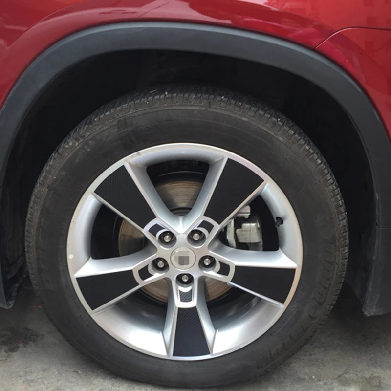 3D наклейка на колеса из углеродного волокна водонепроницаемая черная для Chevrolet