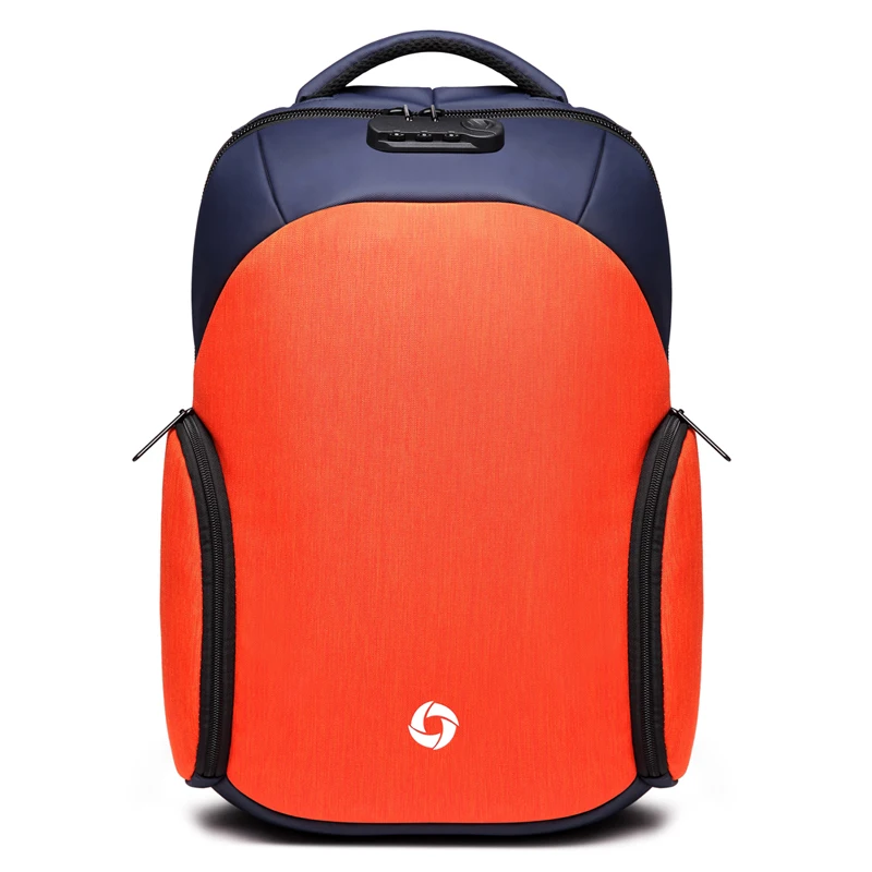 Рюкзак ozuko, водонепроницаемый, мужской, Mochila, внешний, USB, зарядка, 15,6 дюймов, рюкзак для ноутбука, школьный, Повседневный, школьный, анти-вор, рюкзак - Цвет: Оранжевый