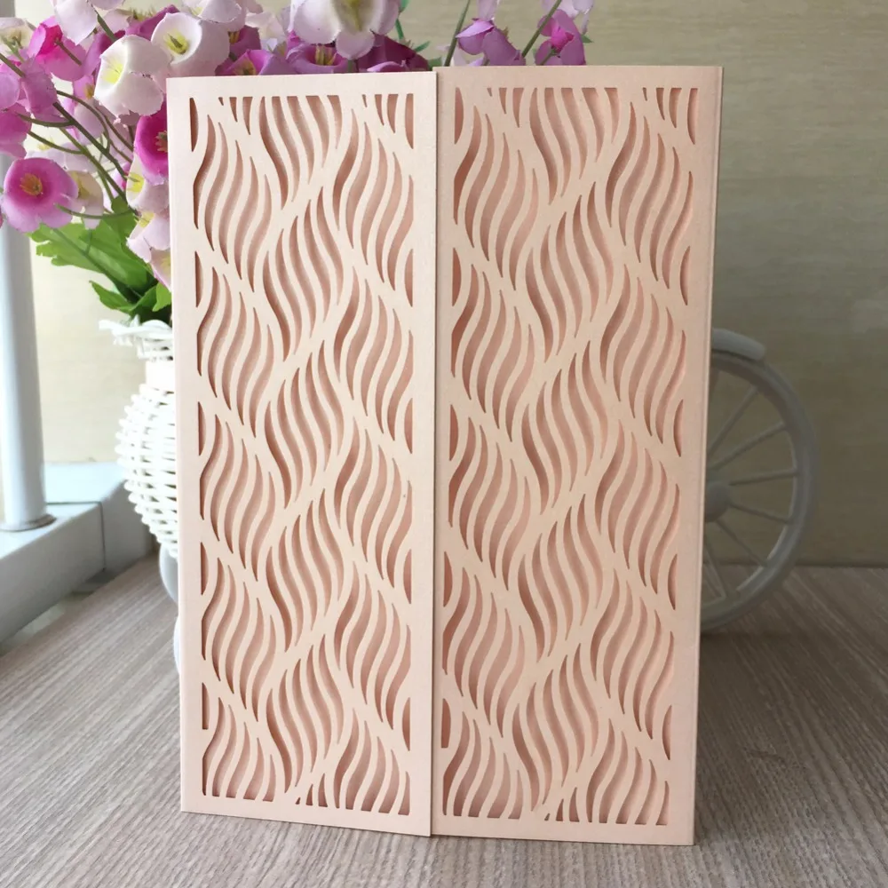 50 шт. новейшая персиковая жемчужная бумажная упаковка для свадебной вечеринки