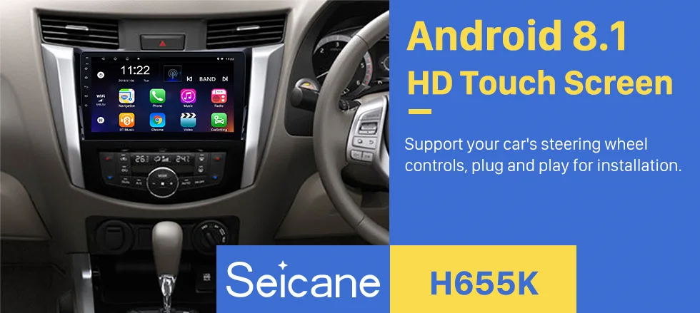 Seicane 10," Android 9,0 для 2011- Nissan NAVARA Frontier NP300 Bluetooth Автомобильный gps навигатор стерео головное устройство 1024*600
