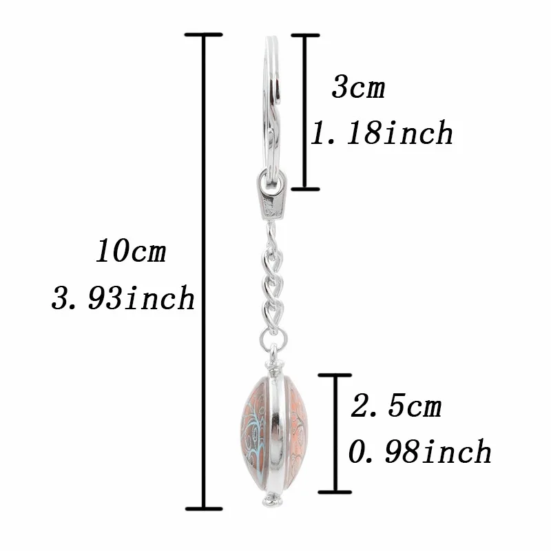 Брелок для ключей K2128 мужской/женский двухсторонний ротационный брелок в виде