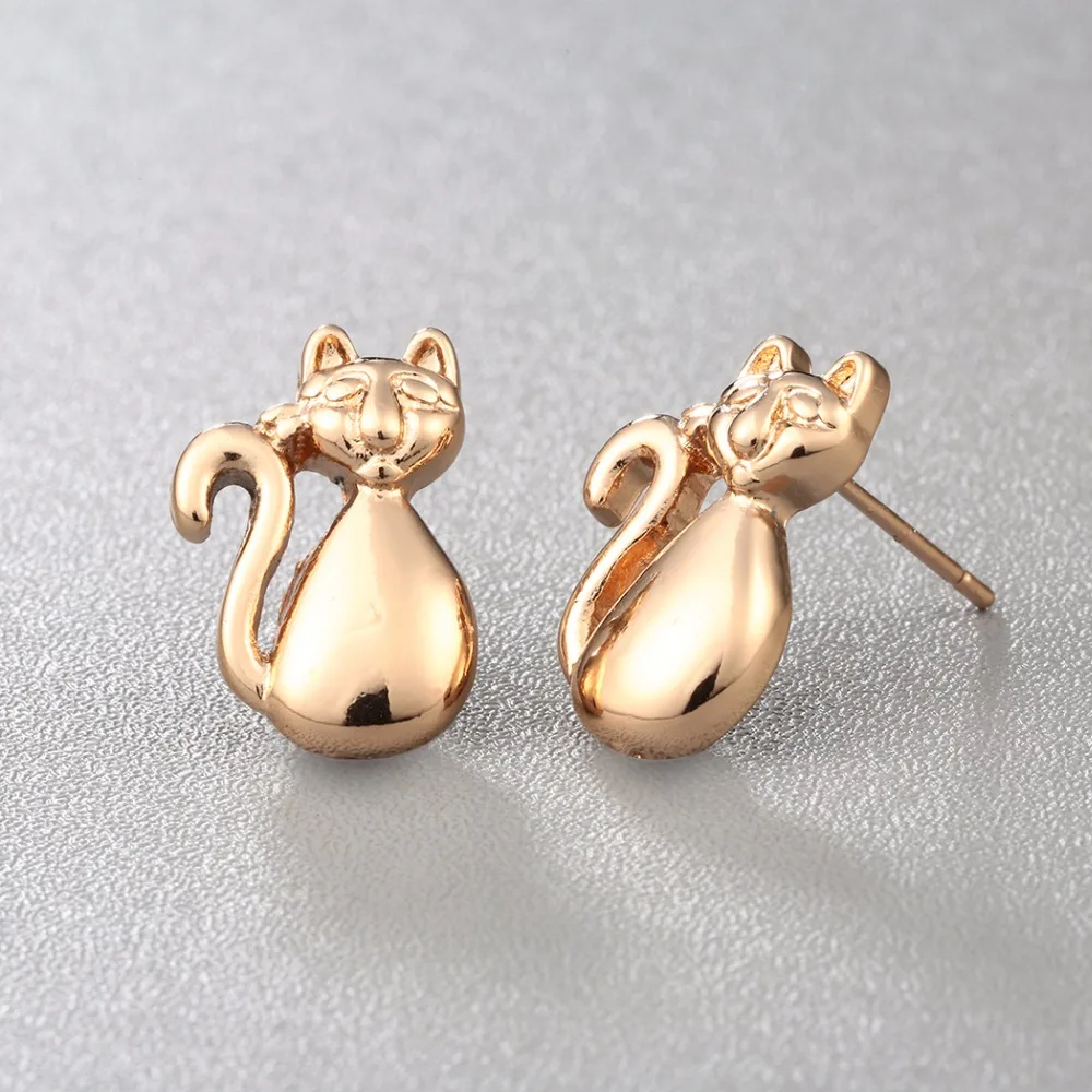 CHENGXUN для девочек подростков 3D Кот серьги гвоздики ювелирное изделие в виде