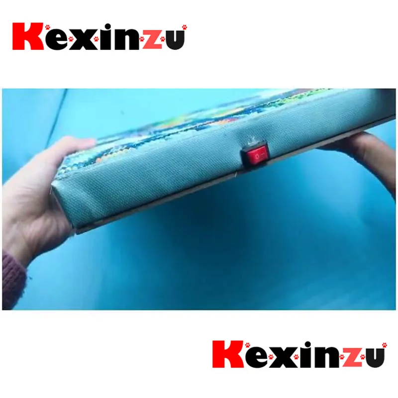 Kexinzu светодиодный светильник Полный Круглый дрель 5D DIY алмазная живопись 3D вышивка мозаика вышивка крестиком 5D Декор подарок 30x40 см