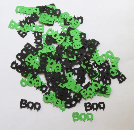 Boo Confetti Хэллоуин слово фраза Декор вечерние милые украшения высечки Diecuts