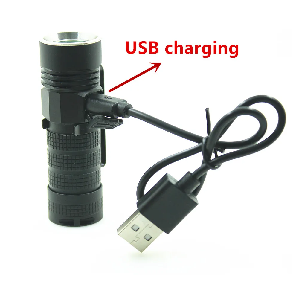 USB Перезаряжаемый 500 люмен 16340 фонарик CREE XPL V6 Мини светодиодный фонарь освещение