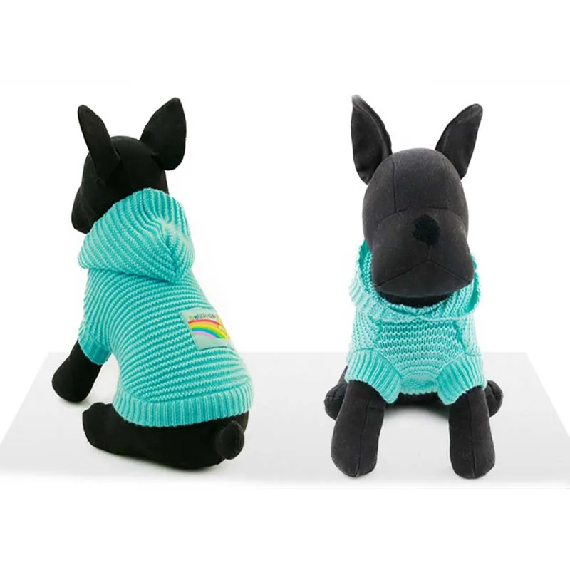 Милый вязаный свитер с изображением Льва собаки кота вязаного крючком свитера