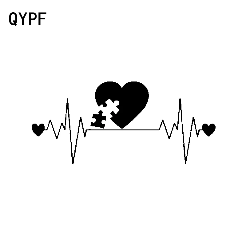 QYPF 14 3 см * 6 4 модная наклейка с изображением стихийной жизни для аутизма черная