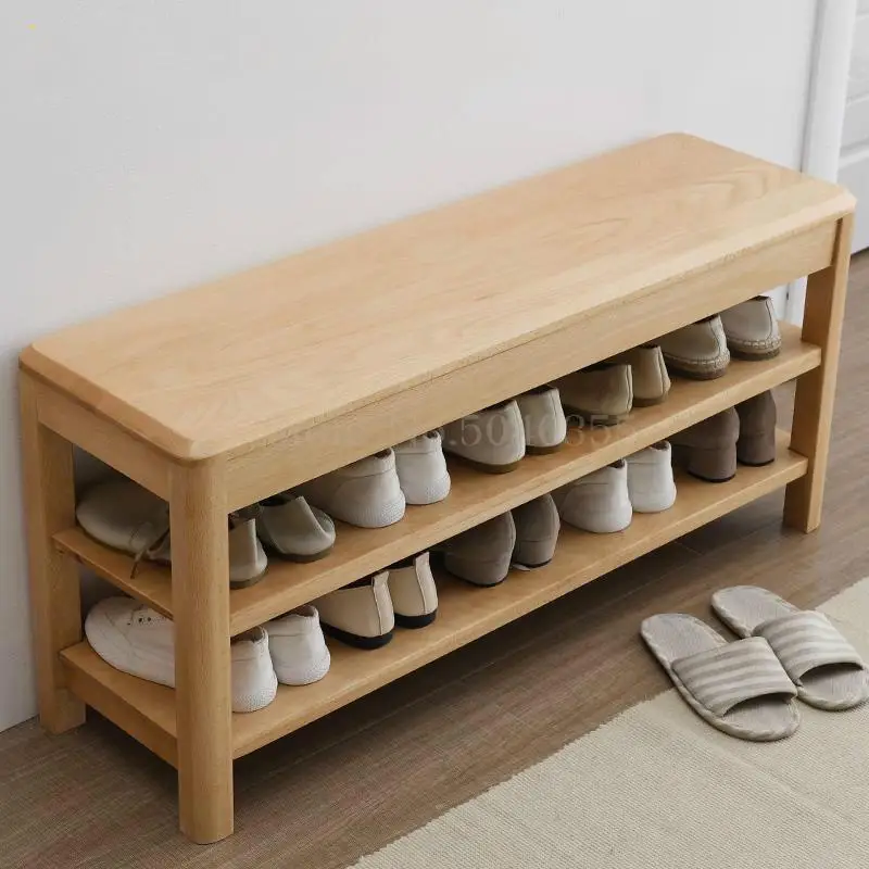Nordic твердой древесины обувь настольная стойка стула обувной шкаф дверь может