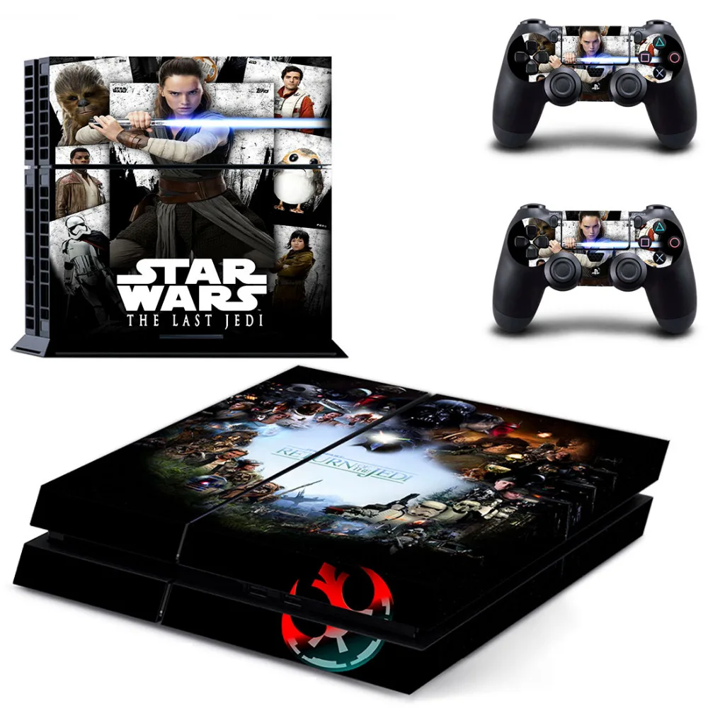 Звездные войны последние джедай наклейка для PS4 наклейка для sony playstation 4 консоли и 2 контроллера наклейка для PS4 виниловая наклейка