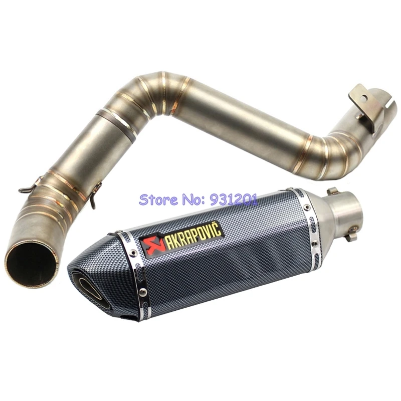 Глушитель выхлопной трубы для мотоцикла Akrapovic KTM Duke 125 Duke 200 Duke 390 Соединительная средняя Соединительная труба с глушителем выхлопной трубы