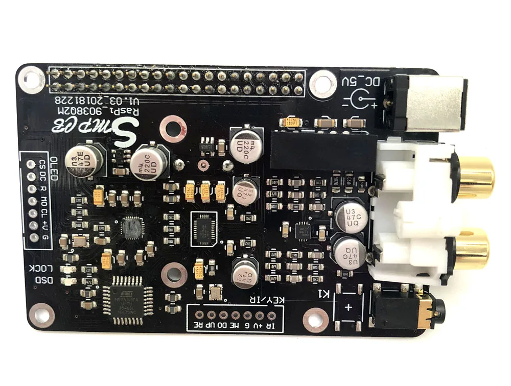 Lusya OLED ES9038q2m OPA1612 Op декодер цифровой вещательной платы ies 32 бит/384 K DSD128 для Raspberry pi 2B 3B 3B+ DAC G4-001