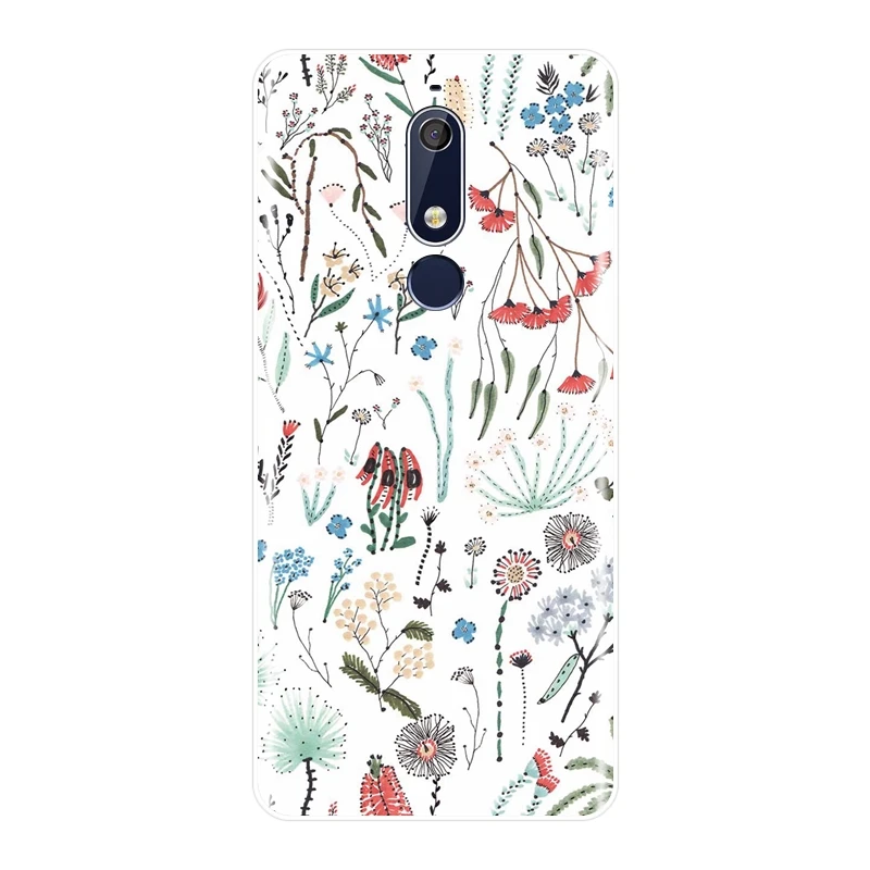 No.6 Задняя крышка для Nokia 2,1 3,1 5,1 6,1 7,1 Цветок кактуса цветочный лист Мягкий силиконовый чехол для телефона для Nokia 7,1 6,1 5,1 3,1 2,1 Plus - Цвет: No.6