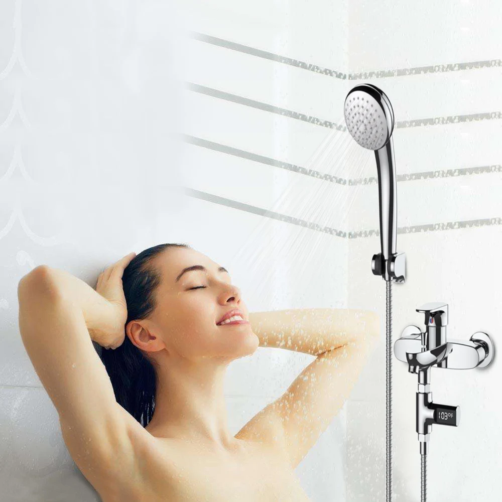 Светодиодный термометр для душа с дисплеем самогенерирующий измеритель