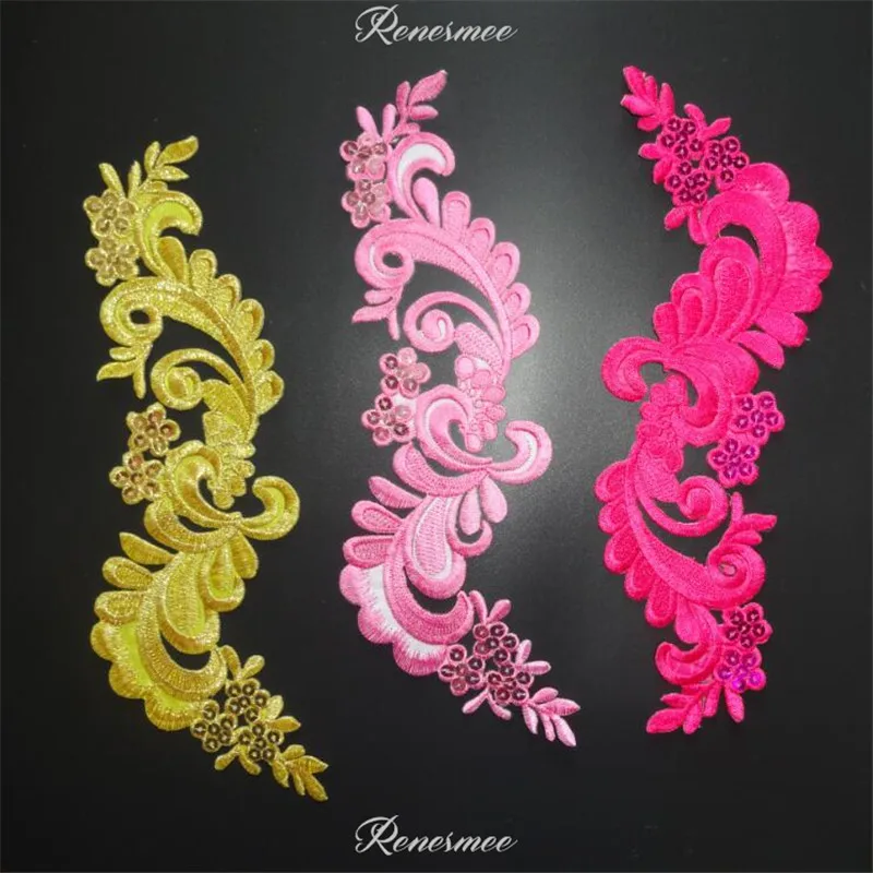 2 шт. блестки цветок ткань аппликация одежда вышивка патч наклейка утюжок ремесло