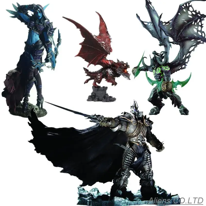 Оригинальная упаковка wow Arthas Menethil The Lich King illidan Stormrage Deathwing Sylvanas vashj Priestess action Figure