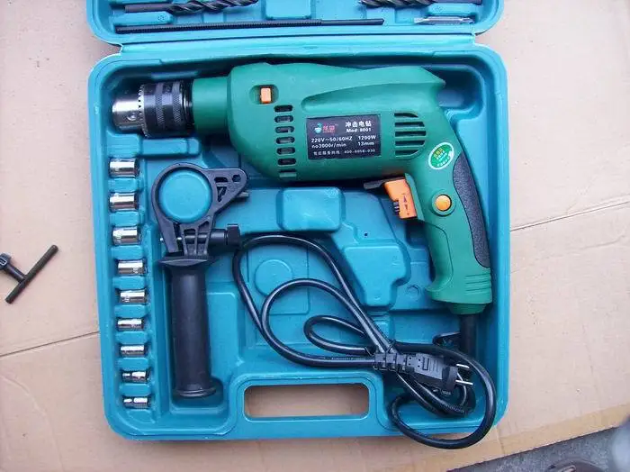 13 infinitely adjustable-speed impact electric drill repairing household toolkit 28 set combo wood Working tool | Инструменты