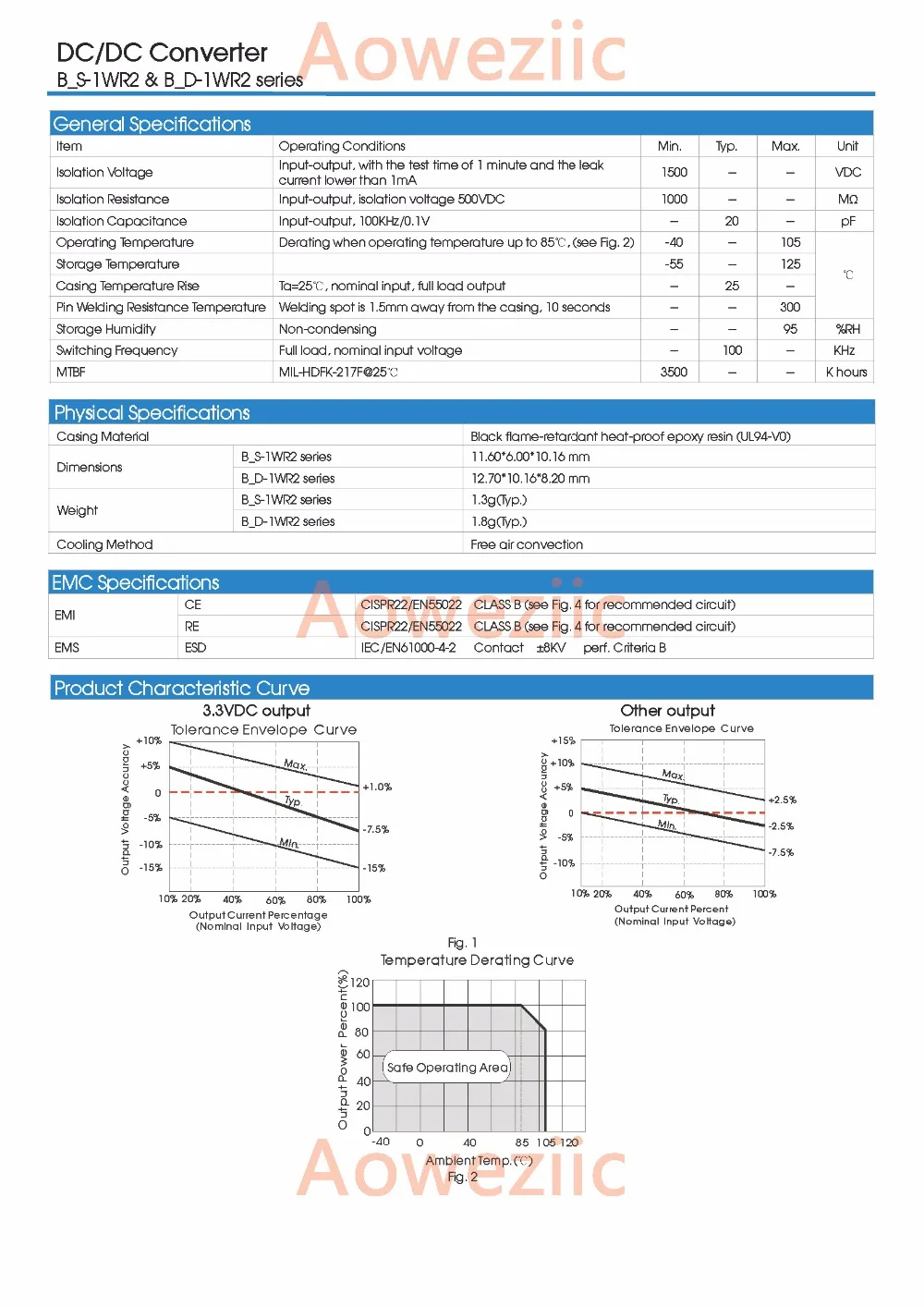 Aoweziic (1 шт.) (2 (5 (10 B0305S 1WR2 новый оригинальный SIP4 вход: 3 В Выход: 5 в 0 2 а DC 1 кв изоляция