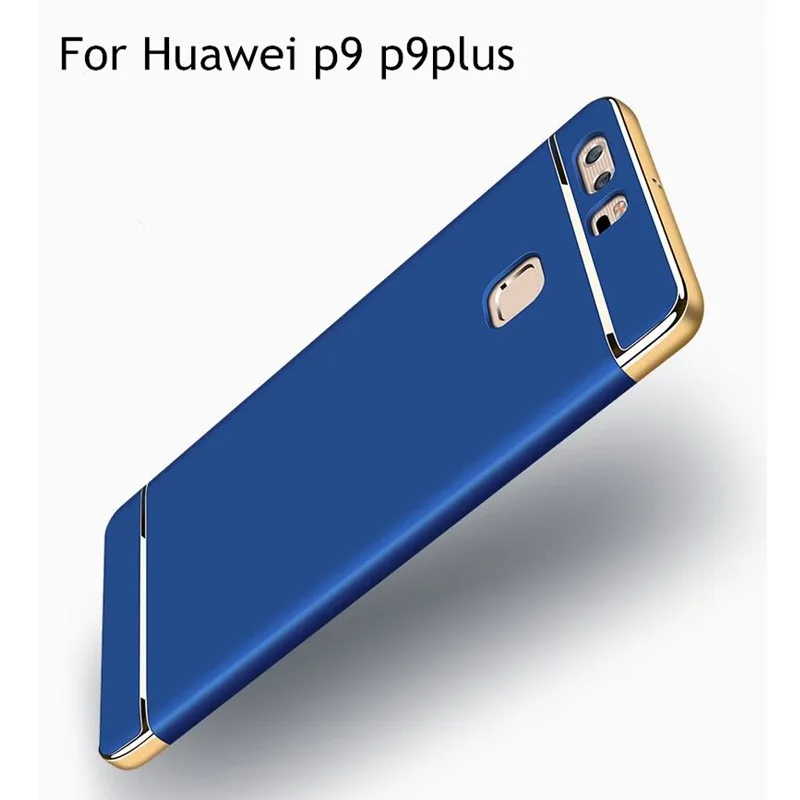 OUJINUO High Glossy Electroplated Plastic Phone Case For Huawei p9 Full Coverage 3in1 Stage Joint Back Plus | Мобильные телефоны и