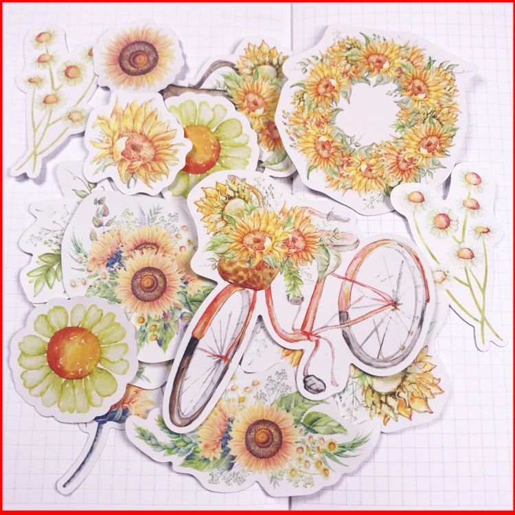 Фото 14 шт. цветочный винтажный персонализированный альбом для стикеров Скрапбукинг