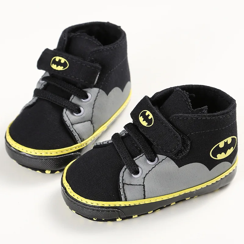 ROMIRUS Newborn Baby Shoes Infant Toddler Cartoon Batman Fashion Lace-Up Girl Boy Kids First Walkers Soft Sole Sneakers |
