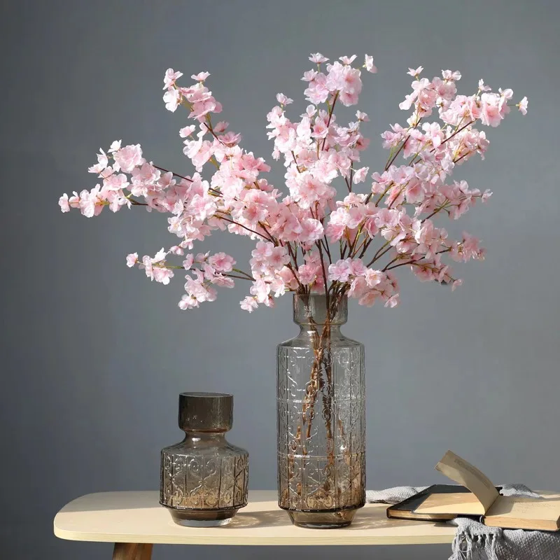 American Style Vintage Glass Vases Floor Vase Home Decoration Accessories Modern Tabletop Flower Pot Household Furnishing | Дом и сад